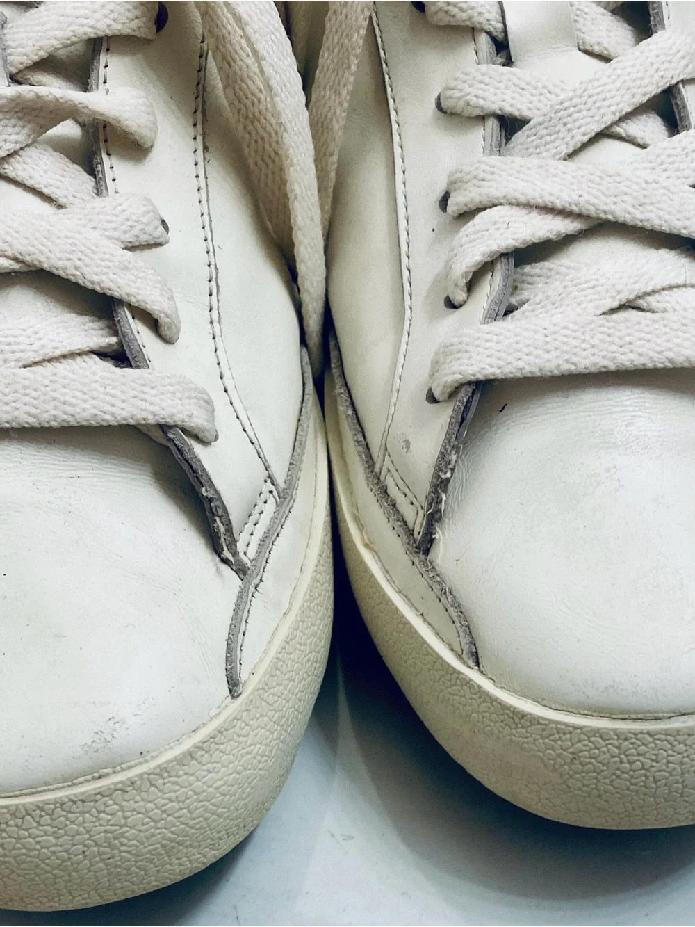 EUC WOMENS GOLDEN GOOSE SUPERSTAR White Leather Sneakers with Pink Heel